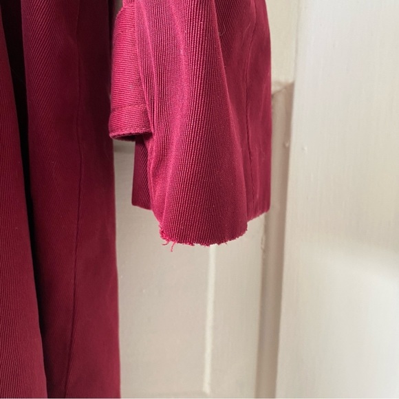 BANANA REPUBLIC Double Breasted Maroon Pea Coat Women's Size Medium - Picture 7 of 9